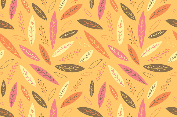 Autumn leaves pattern in Patterns - product preview 1