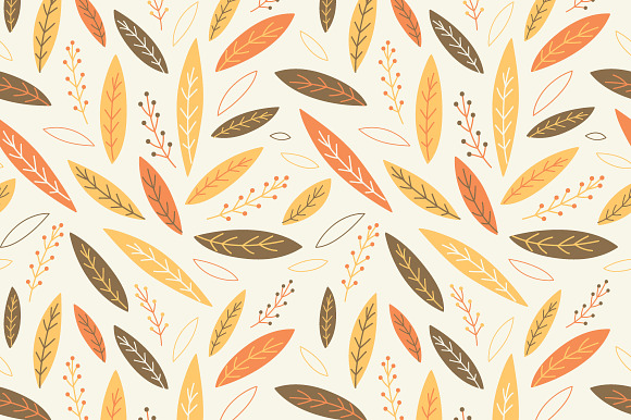 Autumn leaves pattern in Patterns - product preview 2