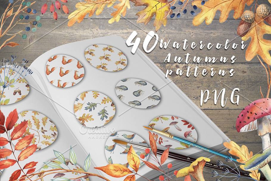 40 Autumn patterns in Patterns - product preview 8