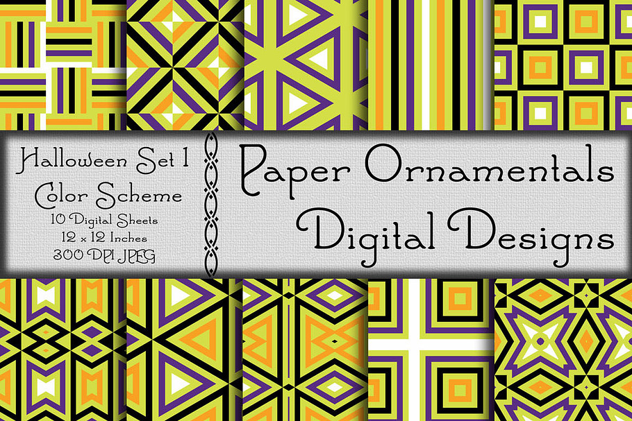 Digital Paper Halloween Set 1 in Patterns - product preview 8
