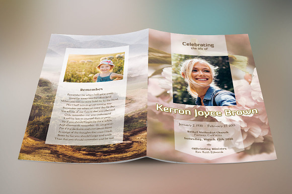 Adventure Small Funeral Program in Templates - product preview 2