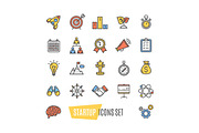 Start Up Brainstorming Icon Set