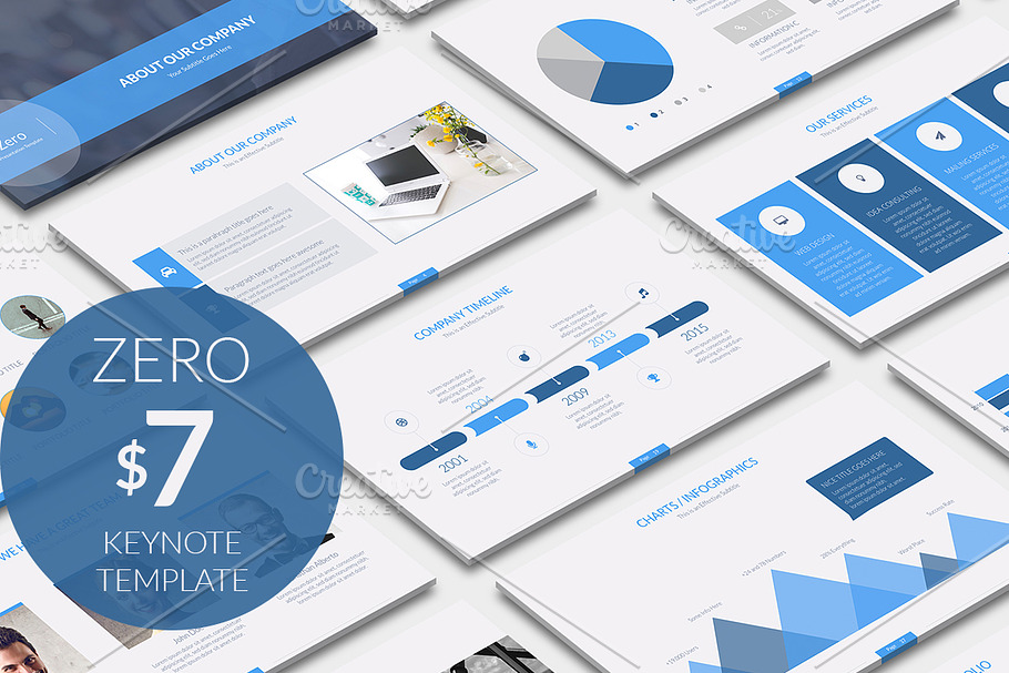 Zero Business Keynote Template in Keynote Templates - product preview 8