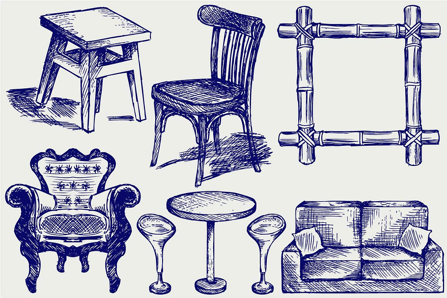 Furniture, elements of interior