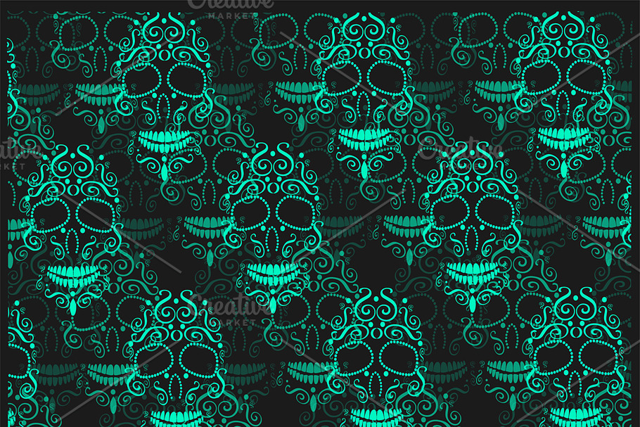 Skull background neon color