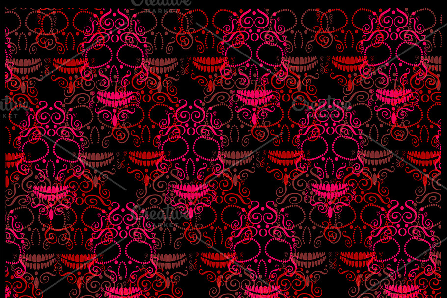 Skull background pattern pink 