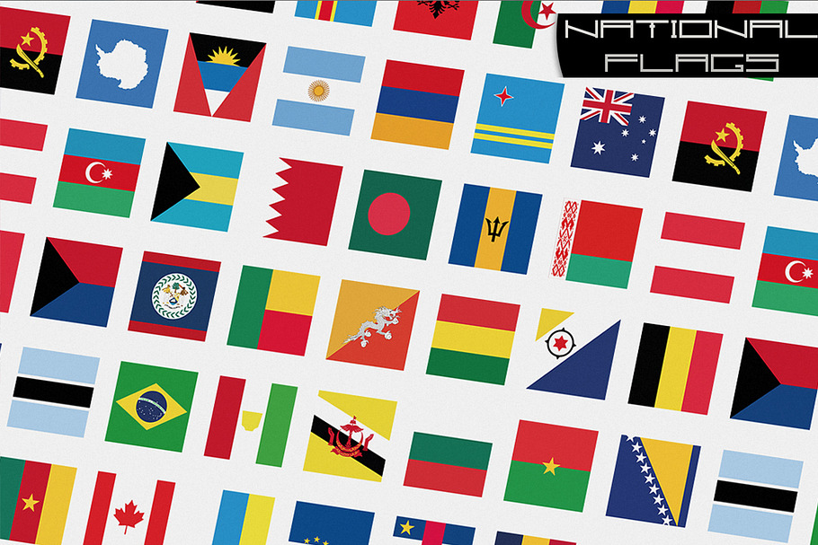 230 Square Vector Flags