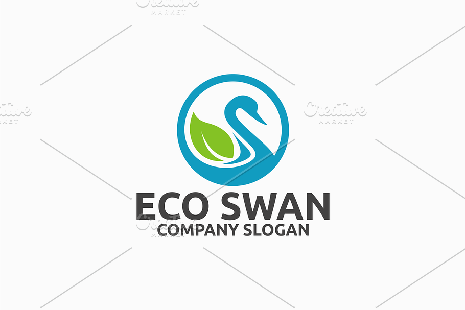 Eco Swan in Logo Templates - product preview 8