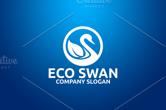 Eco Swan in Logo Templates - product preview 1