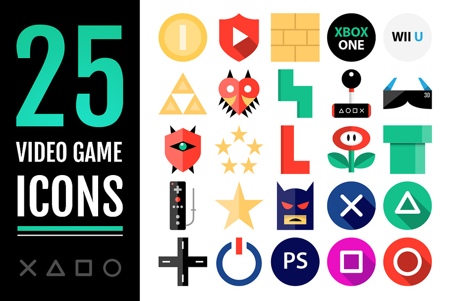 25 Video Game Icons