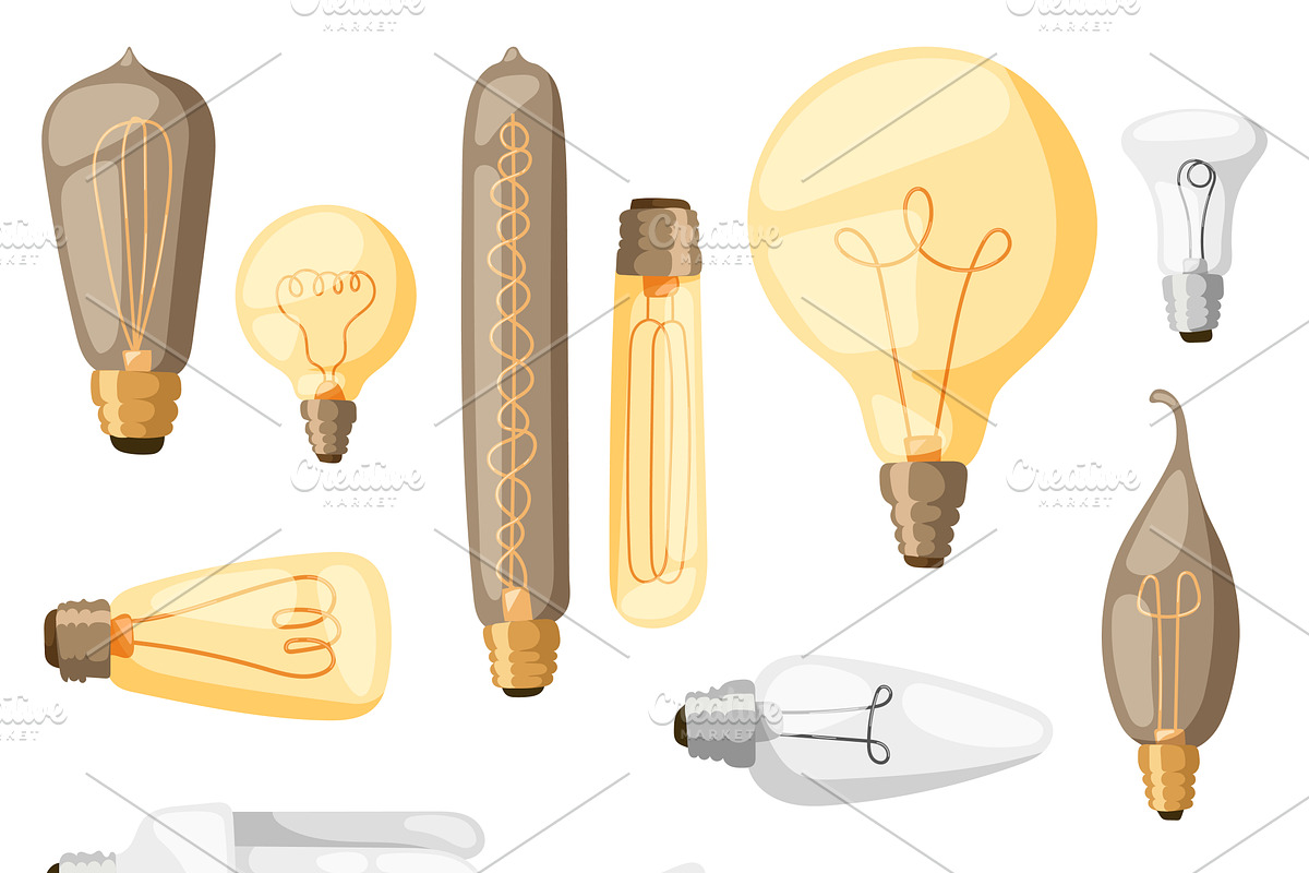 Cartoon interior lamps flat vector in Illustrations - product preview 8