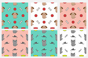 Seamless Pattern with dog and cat