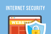 Internet Security Flat Illustration