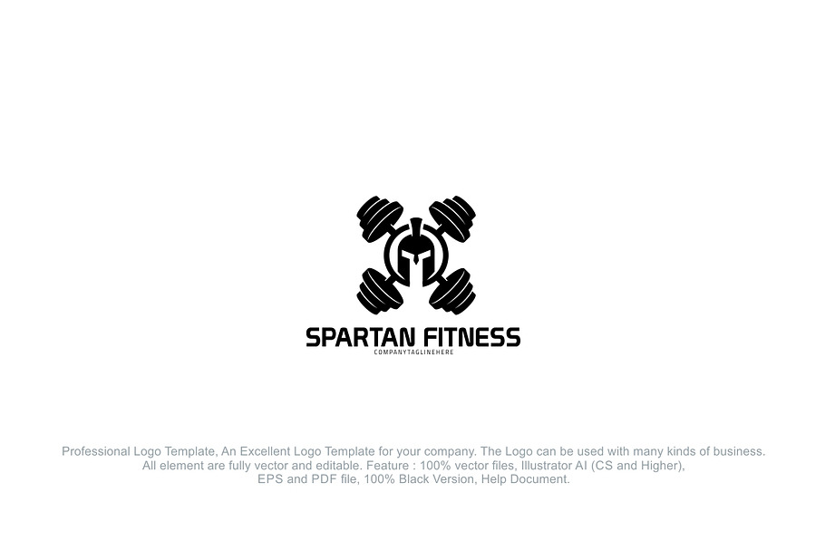 Spartan Fitness - Gladiator Gym in Logo Templates - product preview 8