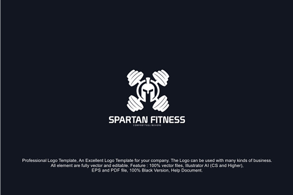 Spartan Fitness - Gladiator Gym in Logo Templates - product preview 1