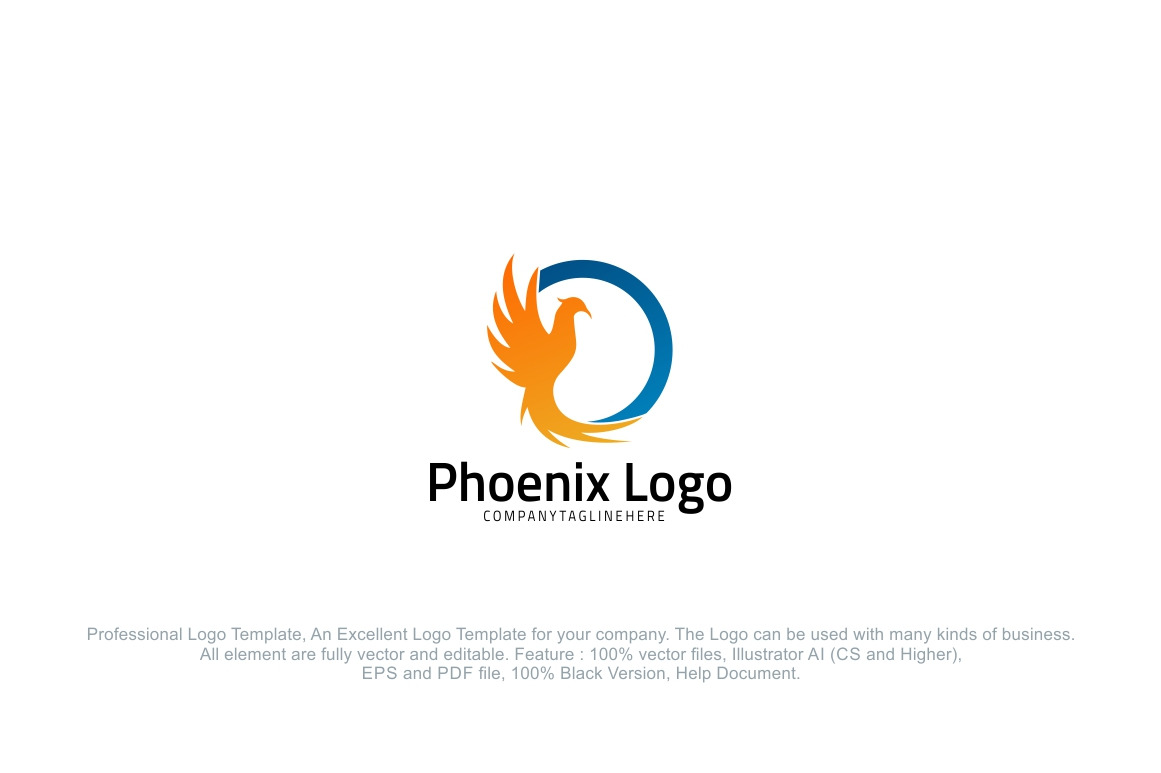 Phoenix Fire Bird Creative Logo Templates Creative Market