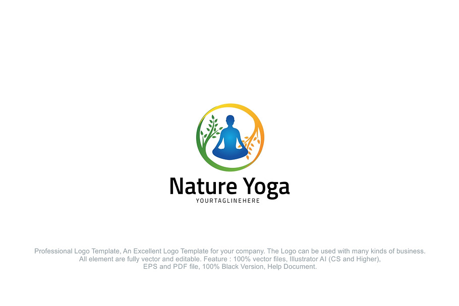 Nature Yoga in Logo Templates - product preview 8