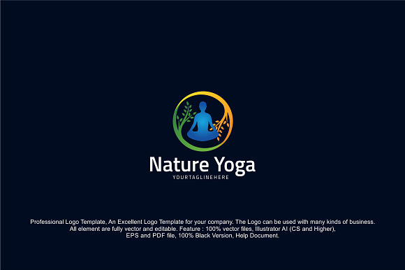 Nature Yoga in Logo Templates - product preview 1