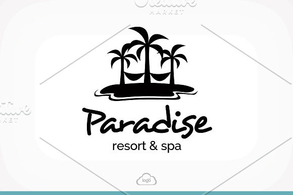 Paradise Resort & Spa Logo in Logo Templates - product preview 3
