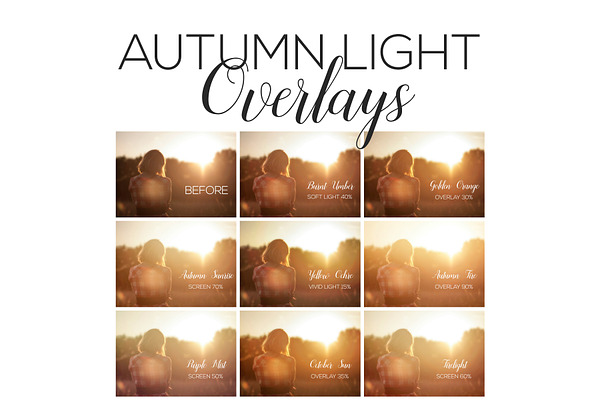 Autumn Light Overlays