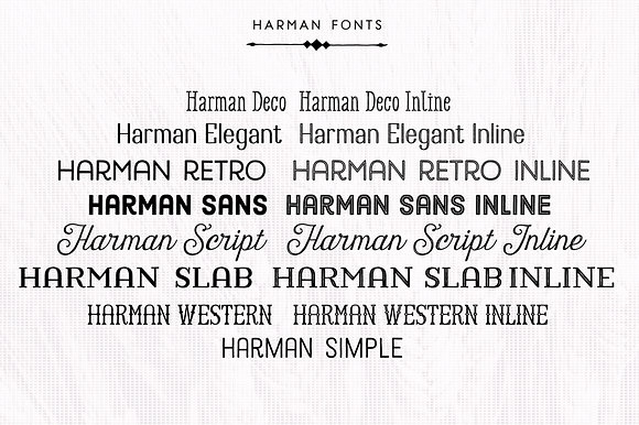 Harman Font Collection in Display Fonts - product preview 1
