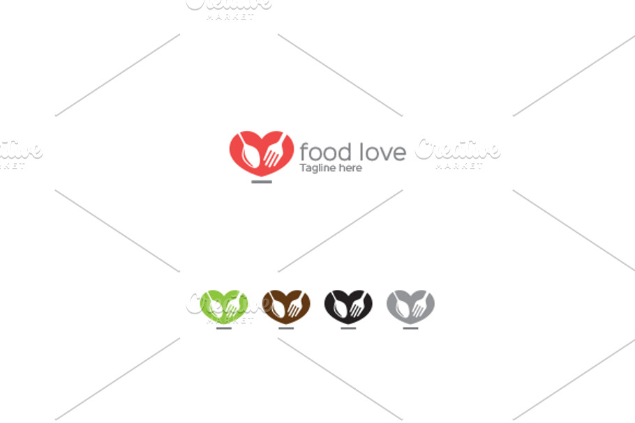 Food Love Logo Template in Logo Templates - product preview 8