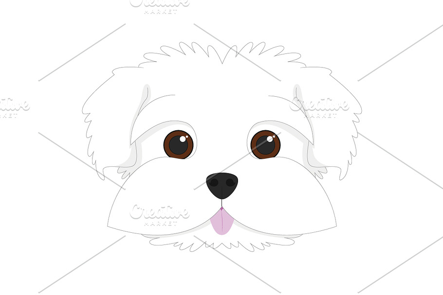 Maltese dog Vector Illustration