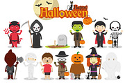 Set of Halloween characters