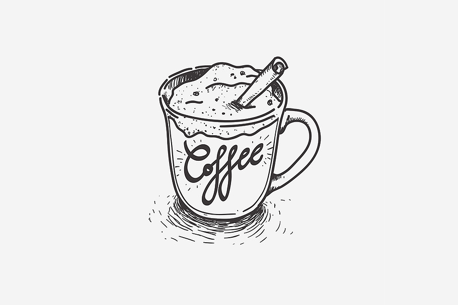 Hand drawn coffee cup in Illustrations - product preview 8