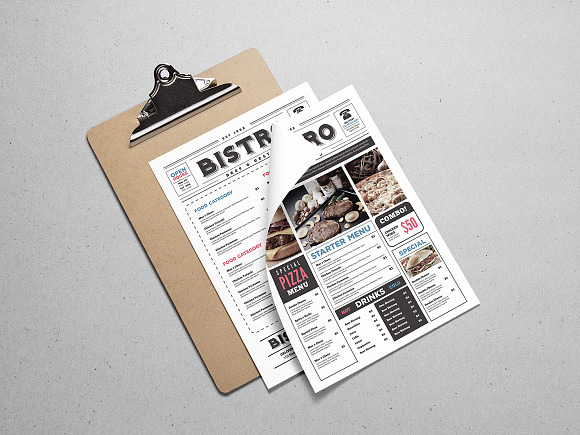Newspaper Style Food Menu in Templates - product preview 3