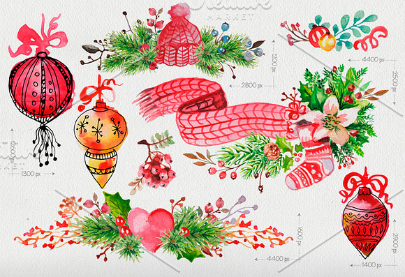 *30% off*: XMAS SET [150 ELEMENTS] in Illustrations - product preview 1