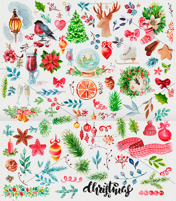 *30% off*: XMAS SET [150 ELEMENTS] in Illustrations - product preview 6