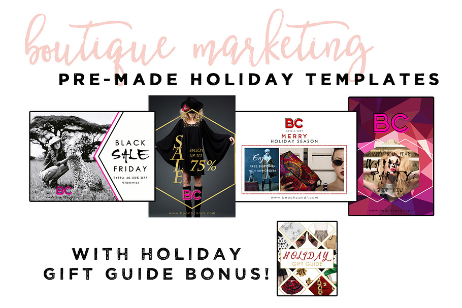 Holiday Boutique Marketing Templates in Presentation Templates - product preview 8