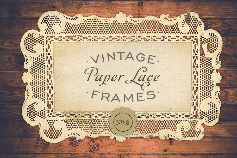 Antique Paper Lace Frames No. 3 in Objects - product preview 8