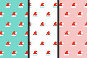 Santa hat patterns set