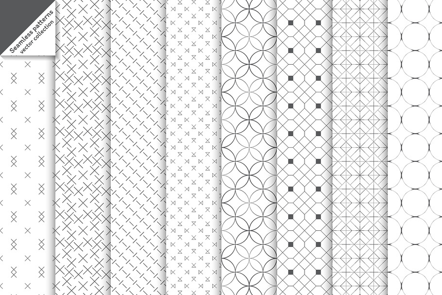 Modern seamless patterns in Patterns - product preview 8