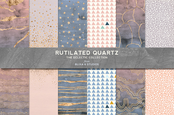 Think Pink! Rose Gold  & Textures in Patterns - product preview 2