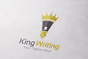 King Writing Logo Template