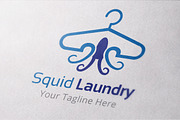 Squid Laundry Logo Template