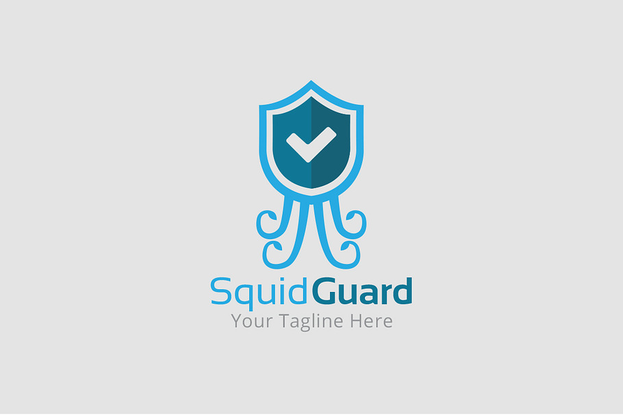 Squid Guard Logo Template in Logo Templates - product preview 8