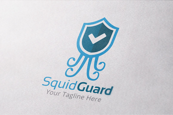 Squid Guard Logo Template in Logo Templates - product preview 2
