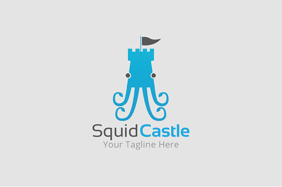 Squid Castle Logo in Logo Templates - product preview 1