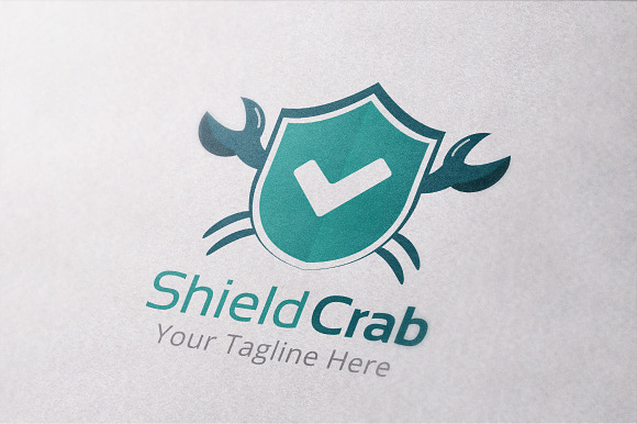 Shield Crab Logo Template in Logo Templates - product preview 1
