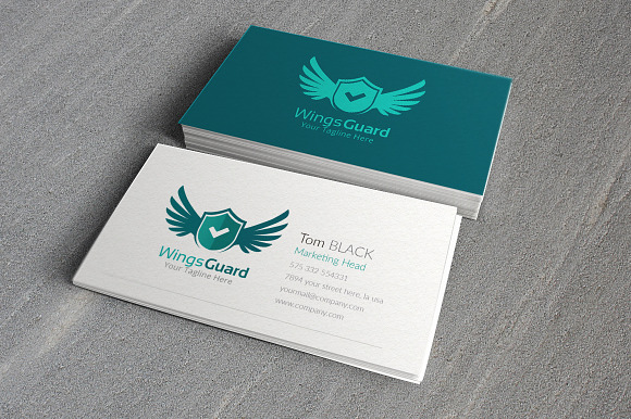 Wings Guard Logo Template in Logo Templates - product preview 2