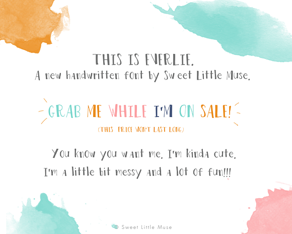 Everlie Handwritten Font in Sans-Serif Fonts - product preview 1
