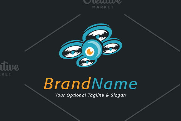 Spy Drone Logo in Logo Templates - product preview 1