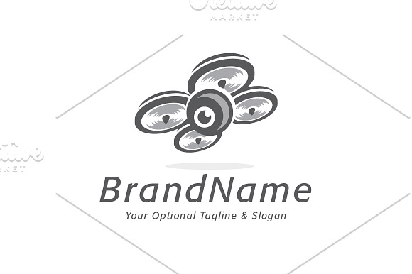 Spy Drone Logo in Logo Templates - product preview 2