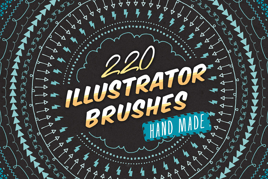220 Sketched Illustrator Brushes in Photoshop Brushes - product preview 8