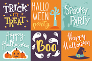 Vector halloween invitation cards