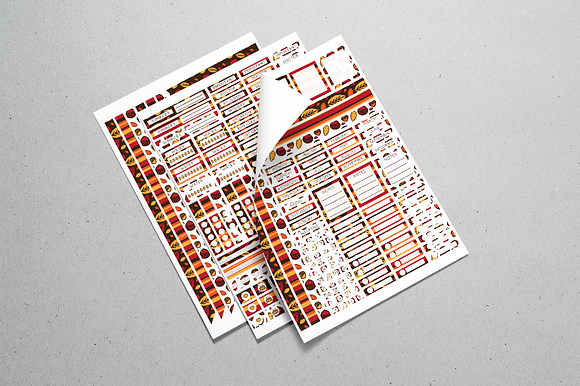 Planner Sticker Set - Autumn in Stationery Templates - product preview 2